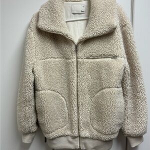 Aritzia Cream Teddy Jacket